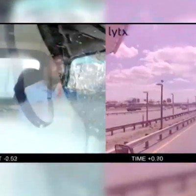 Moment der Kollision: Zum Glück verletzte sich der Fahrer nur leicht.