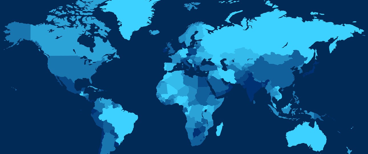 Wordl map: Bookings to Europe have dropped sharply.