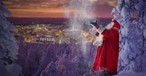 Weihnachtsmann bei Rovaniemi: Eine Touristenattraktion.