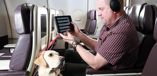 Bluebox Accessible IFE von Bluebox Aviation Systems, nominiert in der Kategorie In-Flight Entertainment &amp; Connectivity: Das Portal dient Sehbehinderten als barrierefreier Zugang zur Bordunterhaltung und ist bei Virgin Atlantic schon im Einsatz.