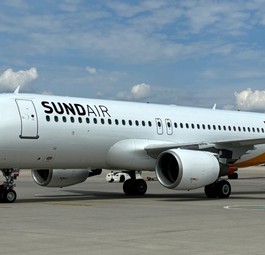 Sundairs Airbus A320 mit dem Kennzeichen D-ASMR: Die Airline wollte zum 1. August von Berlin Linienflüge nach Damaskus aufnehmen.
