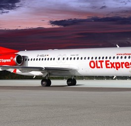 Fokker 100 von OLT Express: Fliegt nicht mehr.