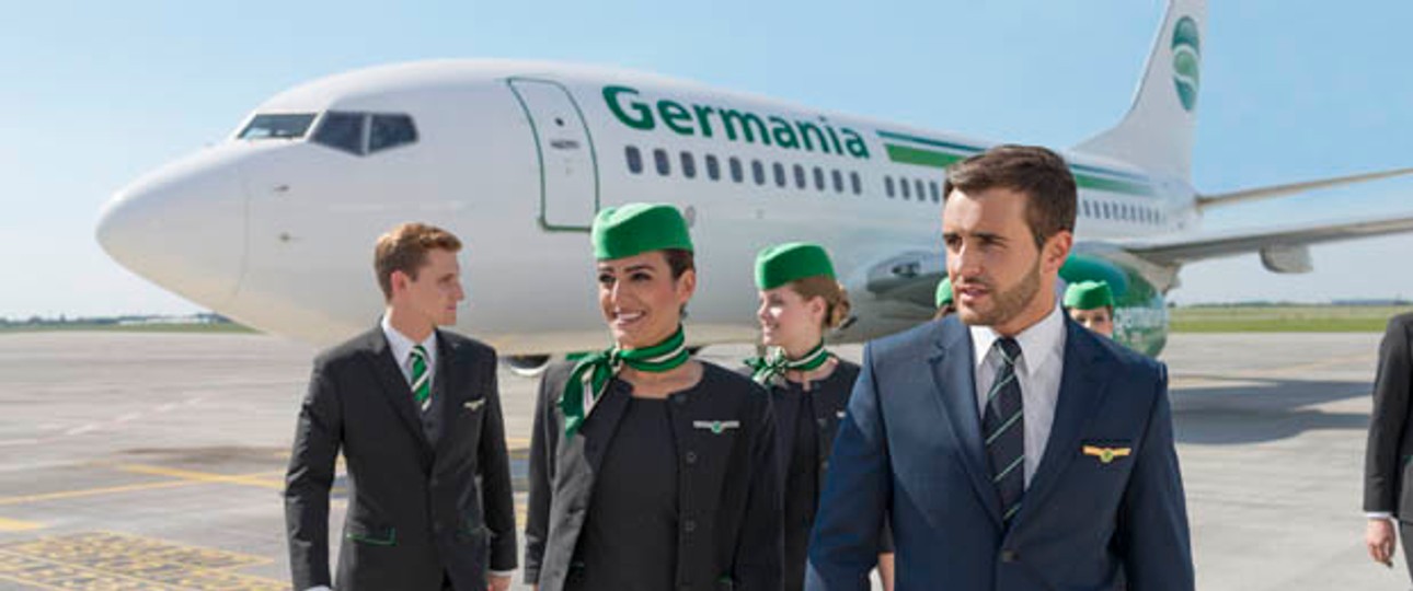 Crew von Germania: Die Boeing 737 werden ausgeflottet.