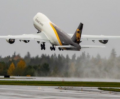 Platz 2: Nordamerika mit 26,9 Prozent. Im Bild: eine Boeing 747 F von UPS.