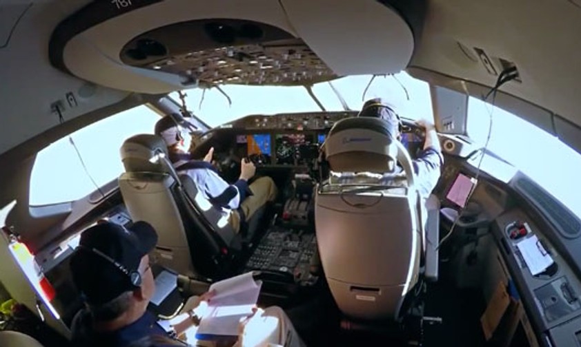 So sah der Pilot den Beinahe-Senkrechtstart