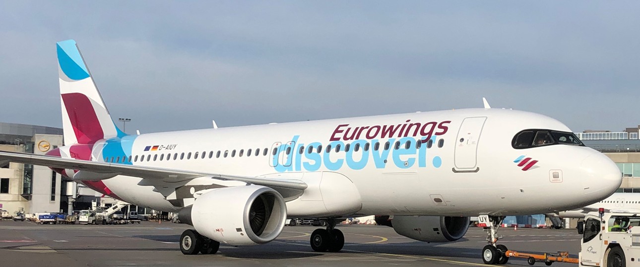 Eurowings Disover fliegt ab sofort zu näher gelegenen Urlaubszielen - mit Airbus A320.