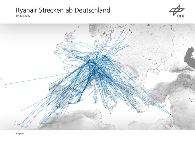 Ryanair: 246 Stre­cken.