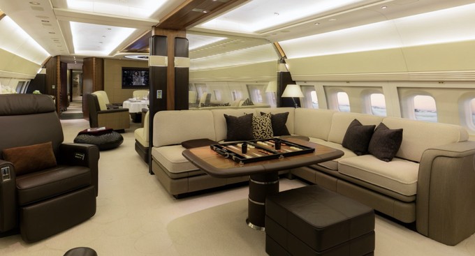So sieht es innen in der Boeing 767 aus.