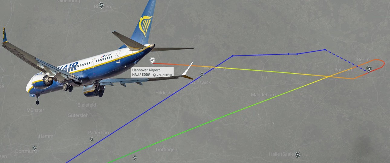 Boeing 737 Max von Ryanair: FR2501 musste nach Hannover umgeleitet werden.