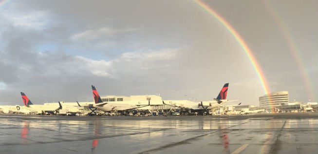 Delta-Flieger: Die Airline könnte sich mit Korean zusammentun.