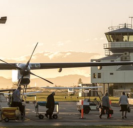 Gisborne Airport: Im Tower war einfach niemand.