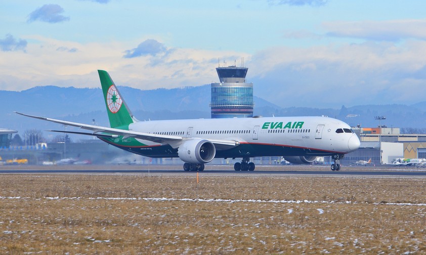 Die Boeing 787-10 von Eva Air in Graz: Ungewöhnlicher Besuch.