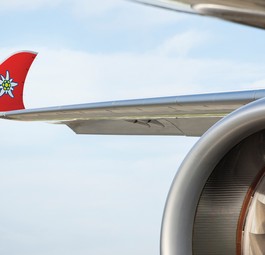 Airbus A350 in Edelweiss-Farben: AB 2025 wohl mehr als nur eine Fotomontage.