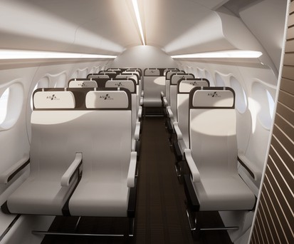 Aura Aero Kabine der Era: So sieht die Kabine mit 19 Sitzen aus.