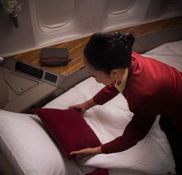 Die aktuelle First Class bei Cathay Pacific: Wird aussortiert.