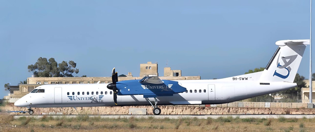 De Havilland Canada Dash 8 von Universal Air: Nicht mehr auf Linienstrecken unterwegs.