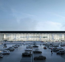 So soll das neue Terminal am Flughafen Schiphol aussehen. Der Entwurf  ...