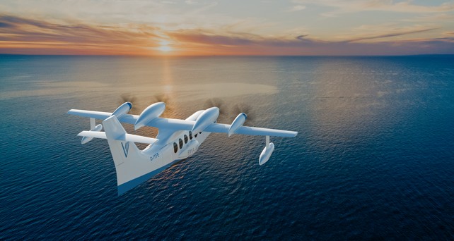 Animation der Polaris im Look von Evia Aero: Frühestens ab 2030 werden die ersten Flugzeuge geliefert. 