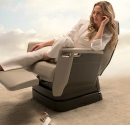 Der neue Sitz für die Global 7000: Speziell für lange Flüge konzipiert.