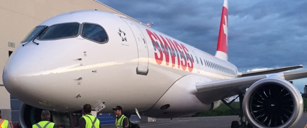 Die HB-JBA ist die erste C-Series weltweit, die für eine Airline fliegt.