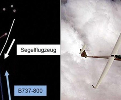Radaraufzeichnung, Segelflugzeug (Archivbild): Wer ist schuld?