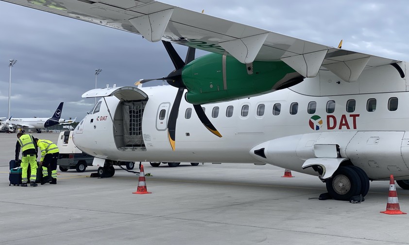 ATR 72 von DAT: Die dänische Fluglinie flog für Skyhub PAD.