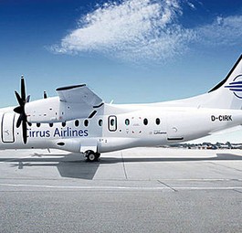 Dornier Do328-100 von Cirrus: In Saarbrücken gegroundet.