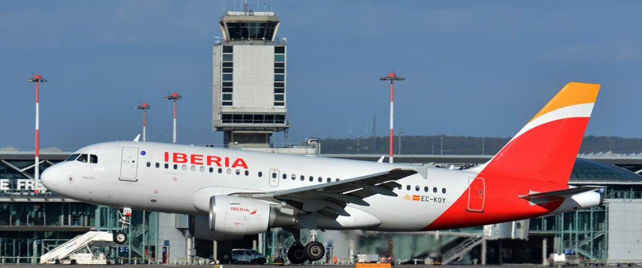 Airbus A319 von Iberia: Der Abflug verspätete sich nur leicht.