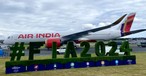 Airbus A350 von Air India im Static Display der Airshow: Es war eine unspektakuläre Messe.