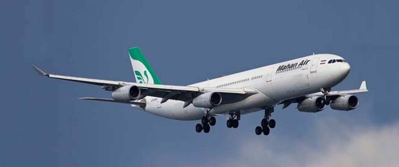 Airbus A340 von Mahan Air: Die USA sehen die Airline als Zeichen für die Doppelzüngigkeit des Regimes.