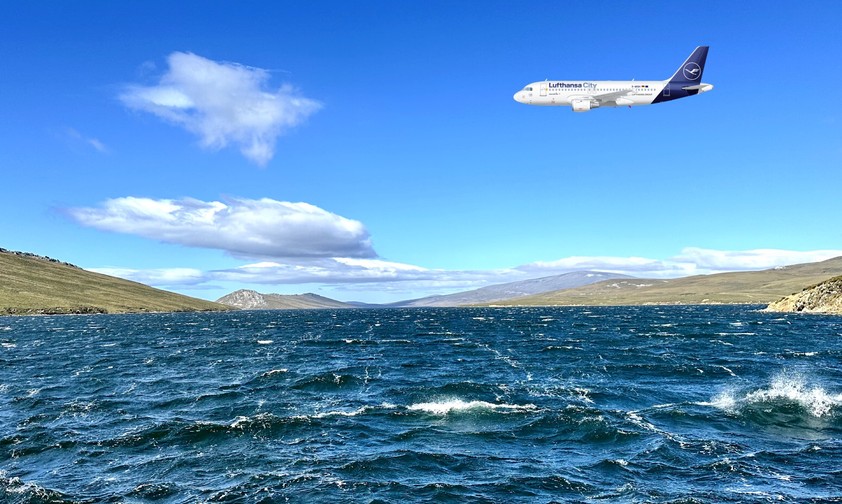 Airbus A319 von Lufthansa City Airlines (Montage): Neuorganisation be Bodendiensten.