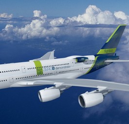 So soll der Airbus A380 als Wasserstoff-Testflieger aussehen. Er ...