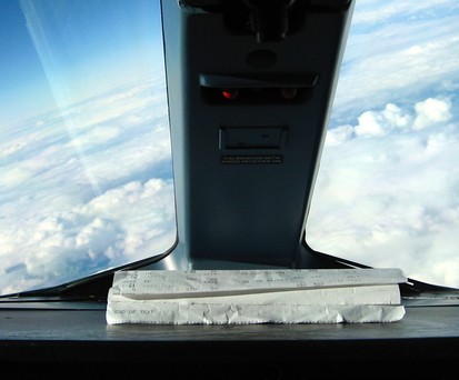 Blick aus dem Cockpit des Airbus A380: 2007 war der Superjumbo noch ganz neu.