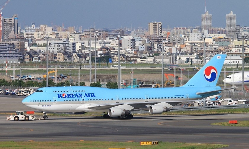 Boeing 747-400 von Korean Air mit dem Kennzeichen HL7404: WUrde beinahe versehentlich abgeschossen.