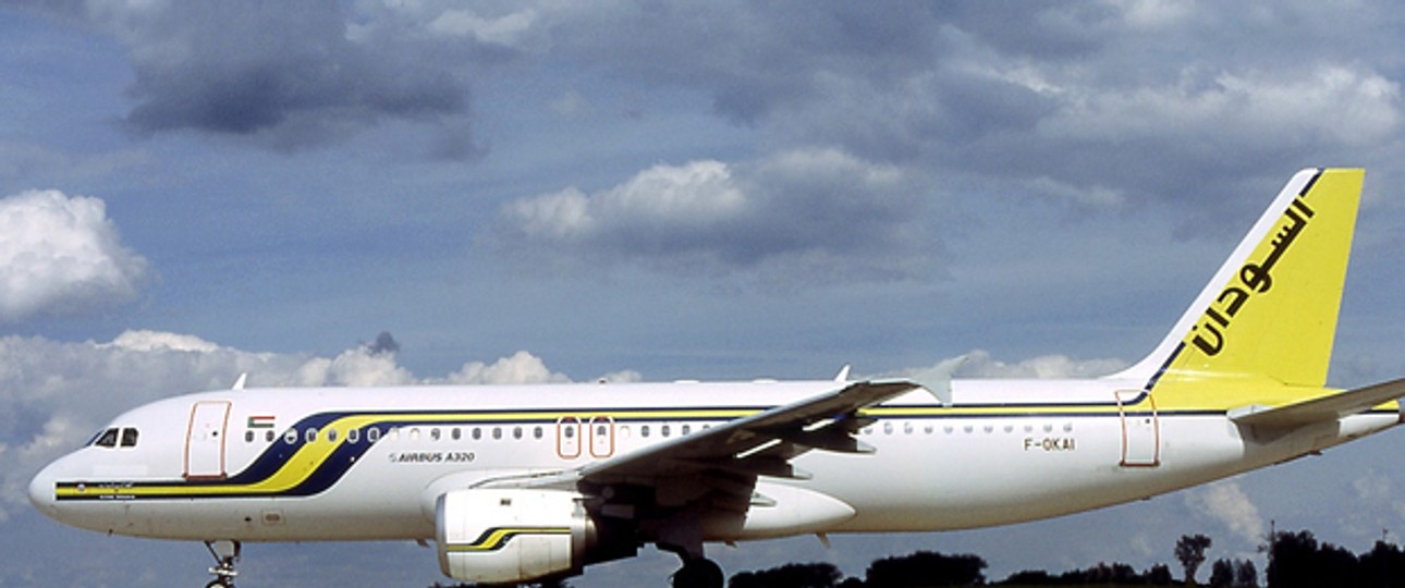 Airbus A320 von Sudan Airways: Miserable Auslastung.