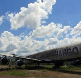 Geparkt am Flughafen São Paulo-Guraulhos: Heute gibt das Flugzeug ein trauriges Bild ab.