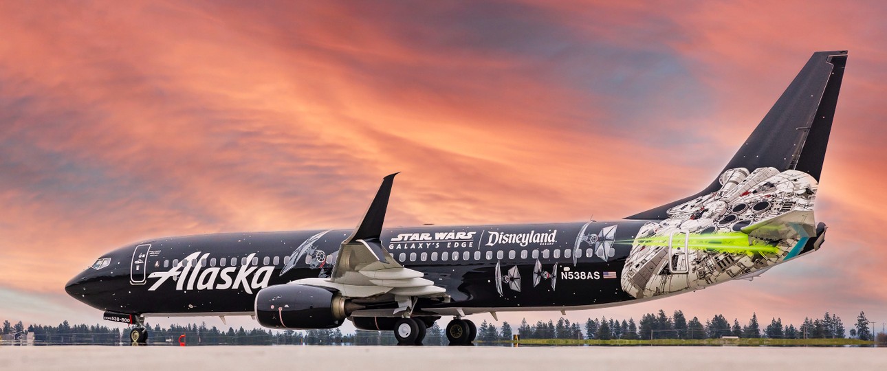 Der neue Star-Wars-Flieger von Alaska Airlines.