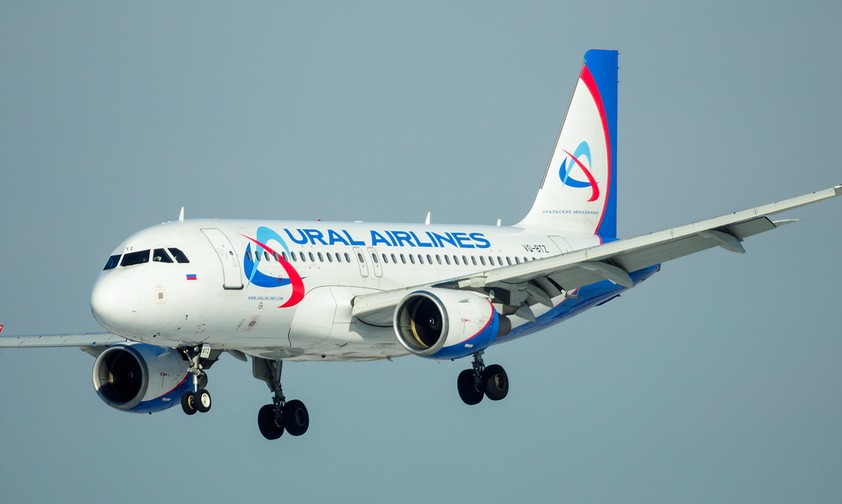 Airbus A320 von Ural Airlines: Die EU hat die Fluggesellschaft auf die Sanktionsliste gesetzt.