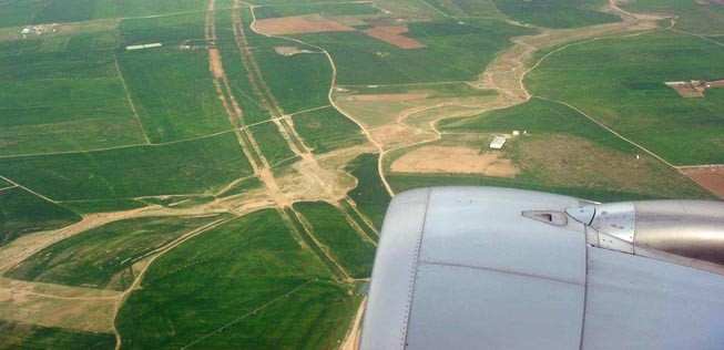 Abflug vom Flughafen Erbil, Irak.