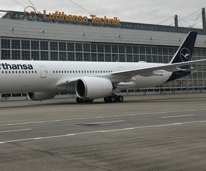 Airbus A350 mit dem Kennzeichen D-AIXQ: Das Flugzeug fliegt auf die Falklandinseln.