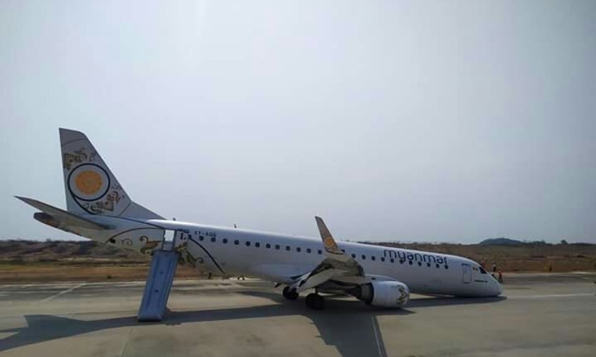 Embraer E190 landet ohne Bugfahrwerk