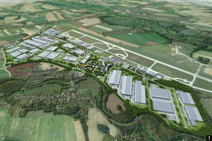 Ein Bild aus dem Masterplan des Airports: Der neue Fokus liegt auf dem Frachtgeschäft, für dessen Ausbau Flächen zur Verfügung stehen.