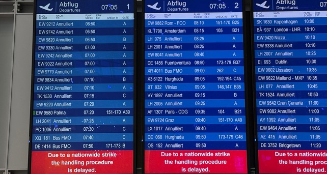 Anzeigetfael in Düsseldorf: Es geht kaum mehr was.