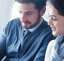 Passagiere von Vistara: Die Airline positioniert sich hoch.