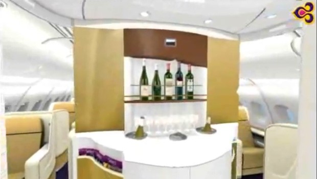 Las but not Least: so soll die Bar im Thai-Superjumbo aussehen.