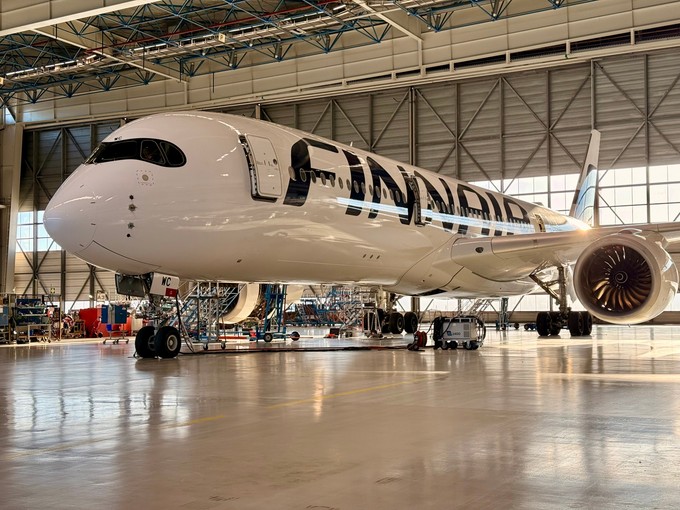 Airbus A350 von Finnair im Hangar: Die Airline fliegt künftig auch nach Australien.