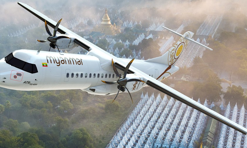 ATR 72 von Myanmar National Airlines: Ein solches Flugzeug wurde beschossen.