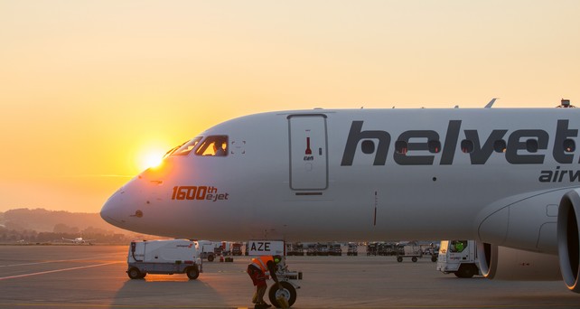 Embraer E2 von Helvetic: Bald nach Tel Aviv unterwegs.