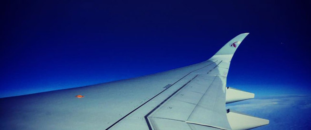 Unterwegs mit Qatar Airways.