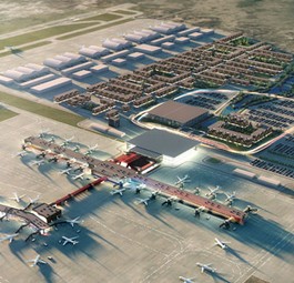Visualisierung aus dem Masterplan: So soll sich der Flughafen Keflavik entwickeln.